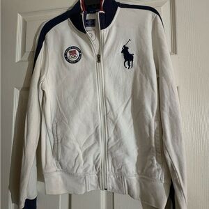 Polo by Ralph Lauren White and Navy Bomber Jacket